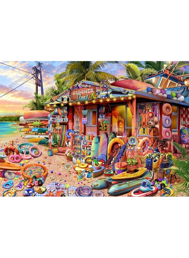 HUADA TOY Jigsaw Puzzles For Adults 1000 Pieces, Beach Shop Interlock Perfectly Decor Gift Party Toy For Kid Boy Girl Senior (27.5"X19.6"), 1:1 Poster - Image 1