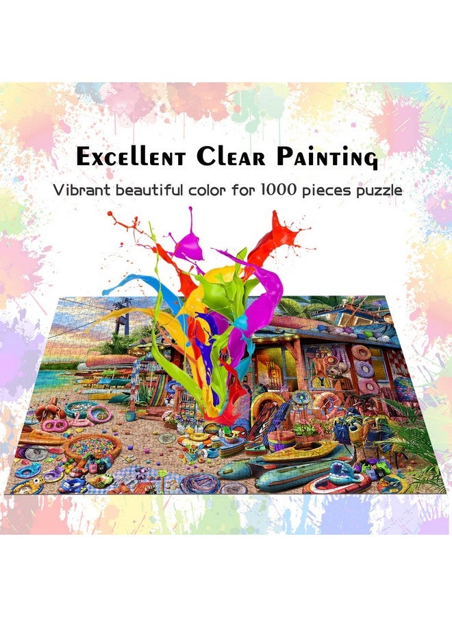 HUADA TOY Jigsaw Puzzles For Adults 1000 Pieces, Beach Shop Interlock Perfectly Decor Gift Party Toy For Kid Boy Girl Senior (27.5"X19.6"), 1:1 Poster - Image 4