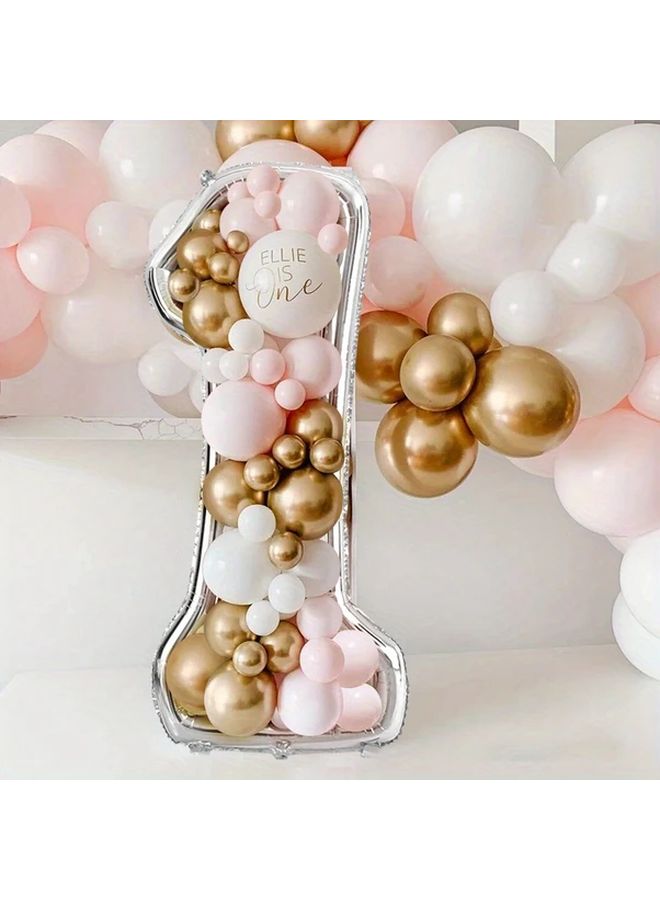 65 Inch Large Foil Number Balloon DIY Filling Frame 1st 18th Birthday Decoration Balloons Filling Box Party Supplies For Birthdays Wedding Anniversary Celebrations And Graduation Decorations - Image 3