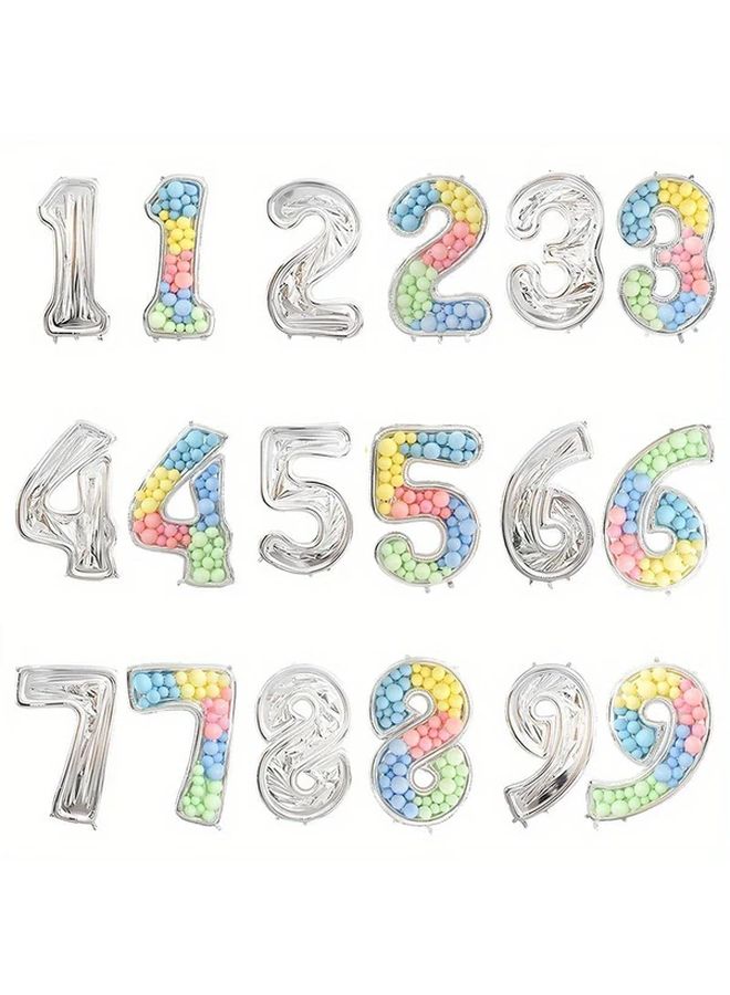 65 Inch Large Foil Number Balloon DIY Filling Frame 1st 18th Birthday Decoration Balloons Filling Box Party Supplies For Birthdays Wedding Anniversary Celebrations And Graduation Decorations - Image 2