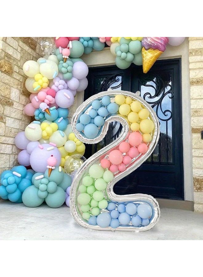 65 Inch Large Foil Number Balloon DIY Filling Frame 1st 18th Birthday Decoration Balloons Filling Box Party Supplies For Birthdays Wedding Anniversary Celebrations And Graduation Decorations - Image 5