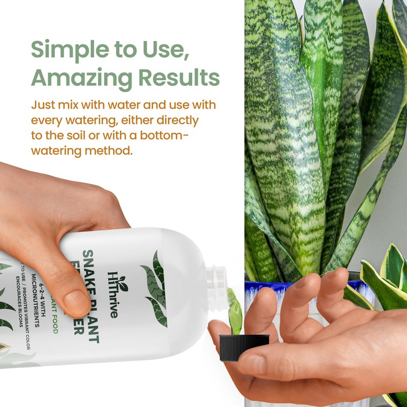 HiThrive 16oz Snake Plant Fertilizer for Snake Plant Live - Makes 96 Gallons of Fertilizer for Indoor Plants, Ideal for Healthy Growth, Strong Leaves, and Vibrant Color - Rich in Macro & Micronutrients - Image 5