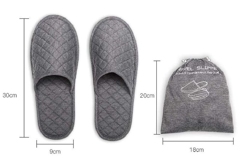 ITODA Non Disposable Travel Spa Slippers, Foldable Portable Closed Toe Sandals Shoes Guest Indoor House Room Business Men Women Trip Party Washable Footwear with Bags - Image 2