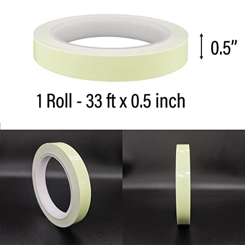 MOJOTORY Glow Tape, 33 Feet x 0.5 Inch, Waterproof, Luminous, Fluorescent, Glow in Dark Duct Tape for Stage, Stair, Outdoor - Image 2