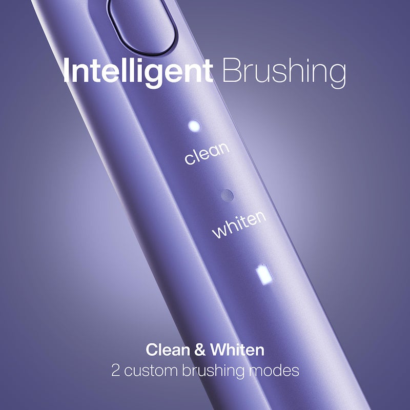 Aquasonic Icon ADA-Accepted Rechargeable Toothbrush | Magnetic Holder & Slim Travel Case | 2 Brushing Modes & Smart Timers | Gentle Micro-Vibrations (Lilac) - Image 3