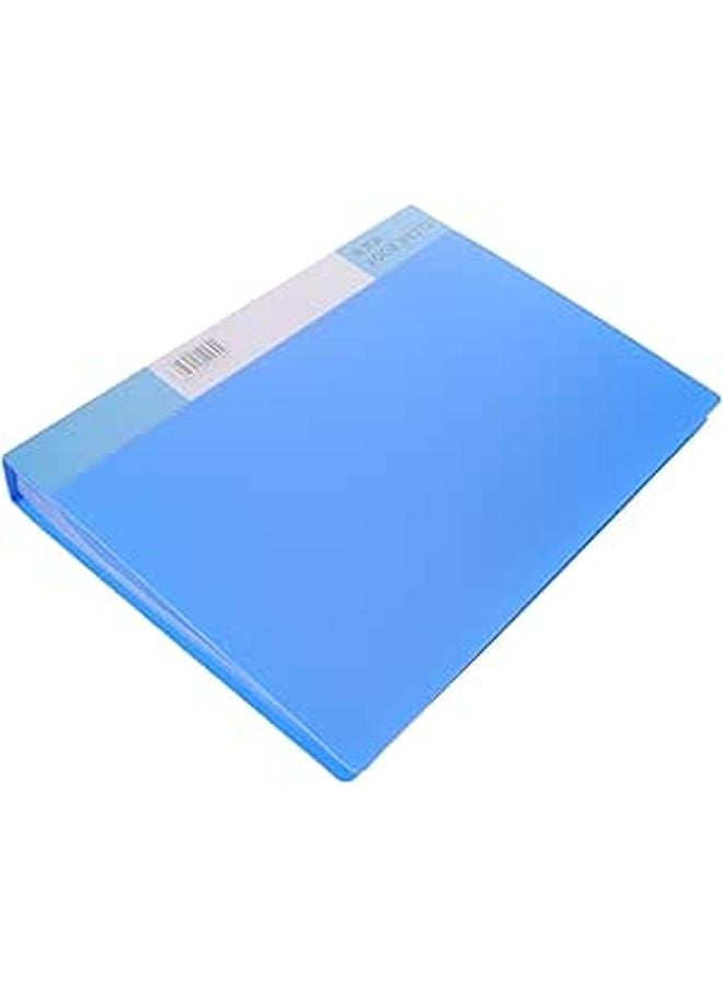 Blue File Folders with Pockets Page Organizer Easy Clean Edges Office Materials - Image 1