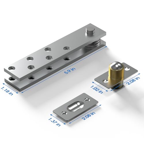 Aglehome Door Pivot Hinge, Hidden Door Hinge for Wood Secret Door Heavy Duty Pivot Door Hardware for Max 300 Lbs Hidden Door Bookcase 360 Degree Rotation Stainless Steel - Image 4