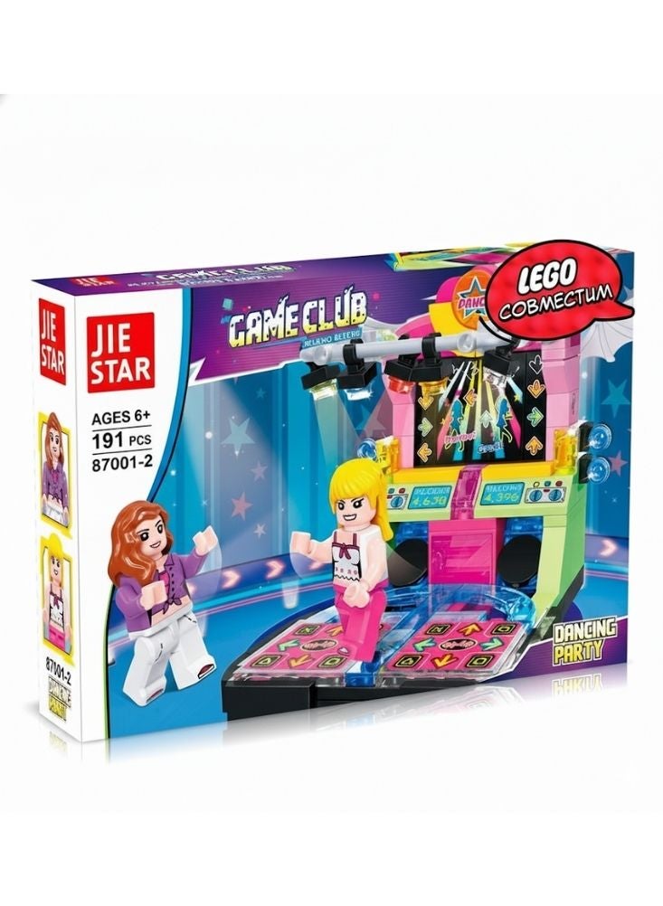جي ستار مجموعة مكعبات بناء حفلات الرقص من جي ستار جيم كلوب – مائة وإحدى وتسعون قطعة، لعبة أرضية رقص موسيقية مع شخصيات صغيرة، لعبة لعب أدوار إبداعية، لعبة بلاستيكية آمنة من مادة إيه بي إس للأطفال من عمر ست سنوات فما فوق في المملكة العربية السعودية - Image 1