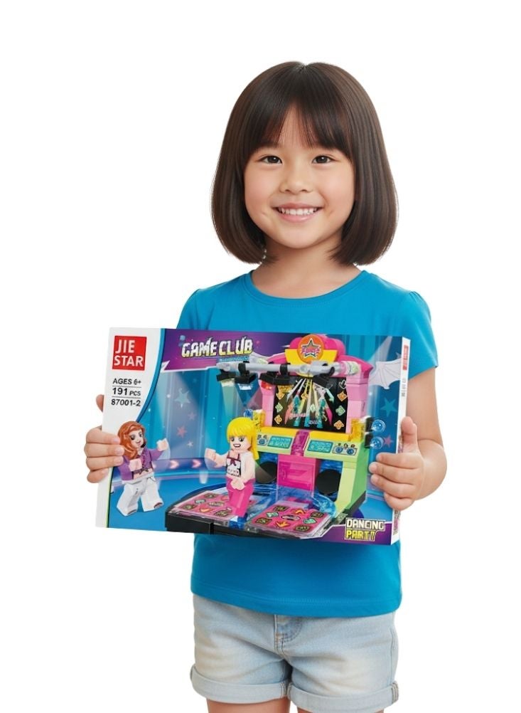 جي ستار مجموعة مكعبات بناء حفلات الرقص من جي ستار جيم كلوب – مائة وإحدى وتسعون قطعة، لعبة أرضية رقص موسيقية مع شخصيات صغيرة، لعبة لعب أدوار إبداعية، لعبة بلاستيكية آمنة من مادة إيه بي إس للأطفال من عمر ست سنوات فما فوق في المملكة العربية السعودية - Image 2