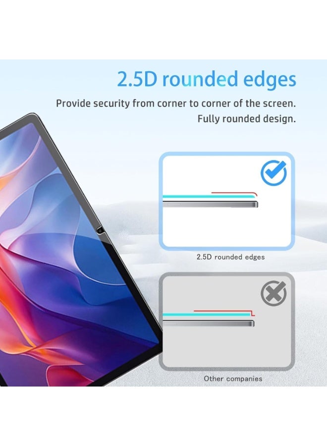 Muzz حماية شاشة Redmi Pad 2 مقاس 11 بوصة، زجاج مقسى لحماية شاشة Redmi Pad2 مقاس 11 بوصة، صلابة 9H مضادة للخدش، حماية شاشة كاملة خالية من الفقاعات لـ Redmi Pad 2 مقاس 11 بوصة (1) - Image 4