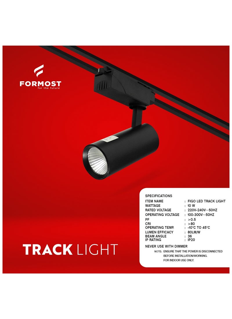 FORMOST - FORMOST Track Light COB | Indoor Ceiling Focus Light | Adjustable LED Wall Surface Mounted | 360° Rotatable Spot Light | Warm White(30W, Pack of 1) - Image 1
