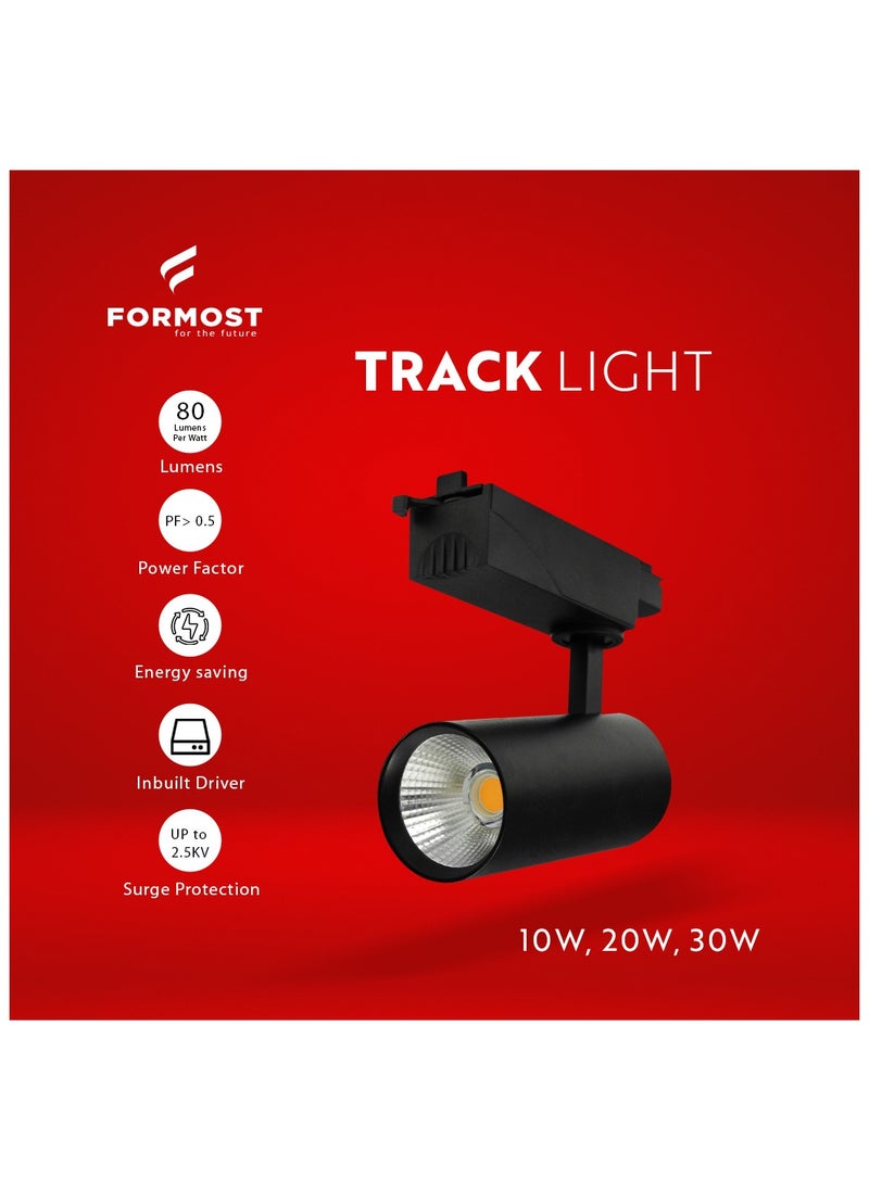 FORMOST - FORMOST Track Light COB | Indoor Ceiling Focus Light | Adjustable LED Wall Surface Mounted | 360° Rotatable Spot Light | Warm White(30W, Pack of 1) - Image 1