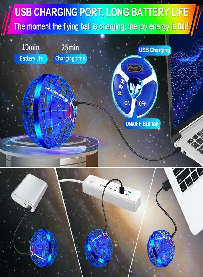 Vantexi Flying Orb Ball Toy,2026 Upgraded Parachute with LED Light,Magic Hand Controlled Gravity Ball,Cosmic Globe Boomerang,Cool Christmas Birthday Gift for 6 7 8 9 10+ Year Old Boys Girls Teens-Navy - Image 5