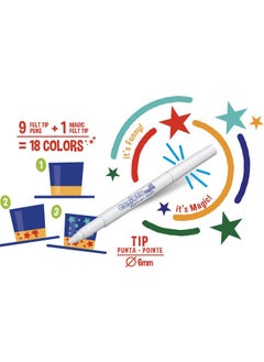 carioca Color Changing Magic Felt Pens (9 Colors + 1 Colors)  - Image 3