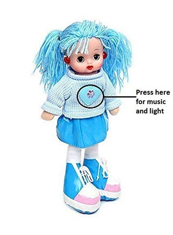 VGRASSP Beautiful Fluffy Smiling Doll Toy for Girls with Lights and Music - Soft and Cute - 36 cms - Image 2