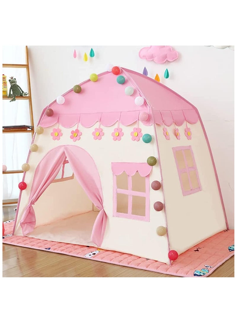 BLOOMING TIME Kids Tent Baby Princess Game Children Birthday Gift Pink Flowers Teepee House Outdoor Castle Playing Kids Tents Indoor - Image 2