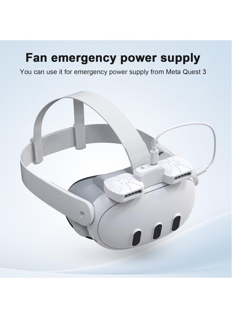 SYOSI Face Pad Cooling Fan for Meta Quest 3, Air Circulation Face Cushion Replacement, Prevent Lens Fogging and Relieve Hot Air - Image 4