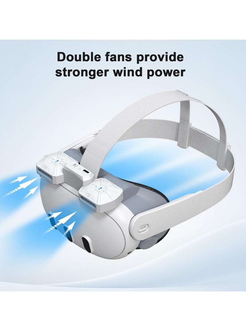 SYOSI Face Pad Cooling Fan for Meta Quest 3, Air Circulation Face Cushion Replacement, Prevent Lens Fogging and Relieve Hot Air - Image 5
