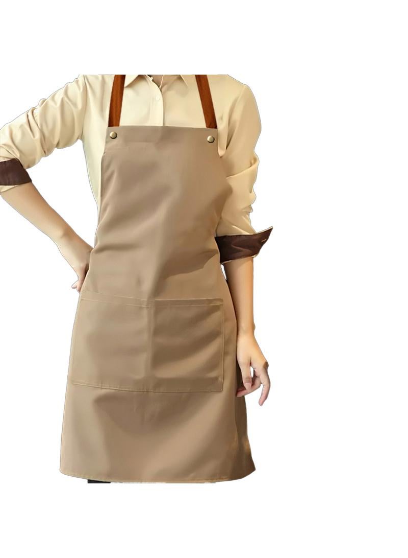 Waterproof and oil resistant apron hanging neck apron for home nail salon kitchen apron 70 * 80cm - Image 1