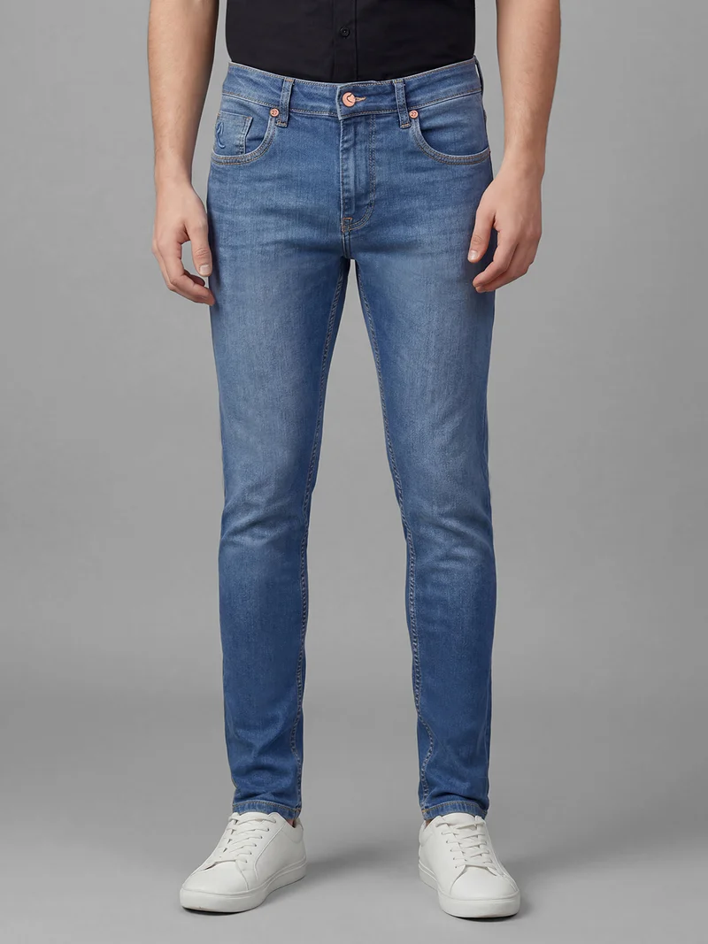 Being Human Men Slim Fit Mid-Rise Light Fade Jeans