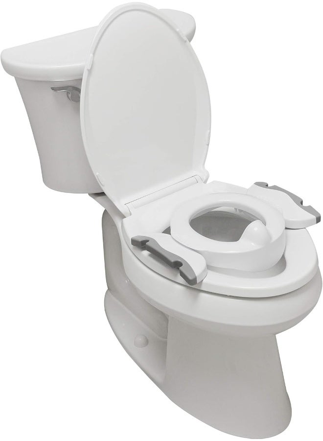 Kalencom Potette Plus Premium 2 in 1 Travel Potty and Toilet Seat Trainer Ring with Built in Pee Guard and Easy-Grip Handles - Image 3