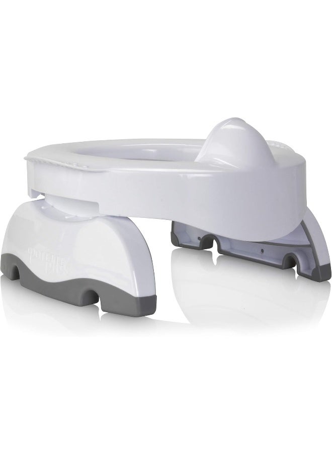 Kalencom Potette Plus Premium 2 in 1 Travel Potty and Toilet Seat Trainer Ring with Built in Pee Guard and Easy-Grip Handles - Image 1