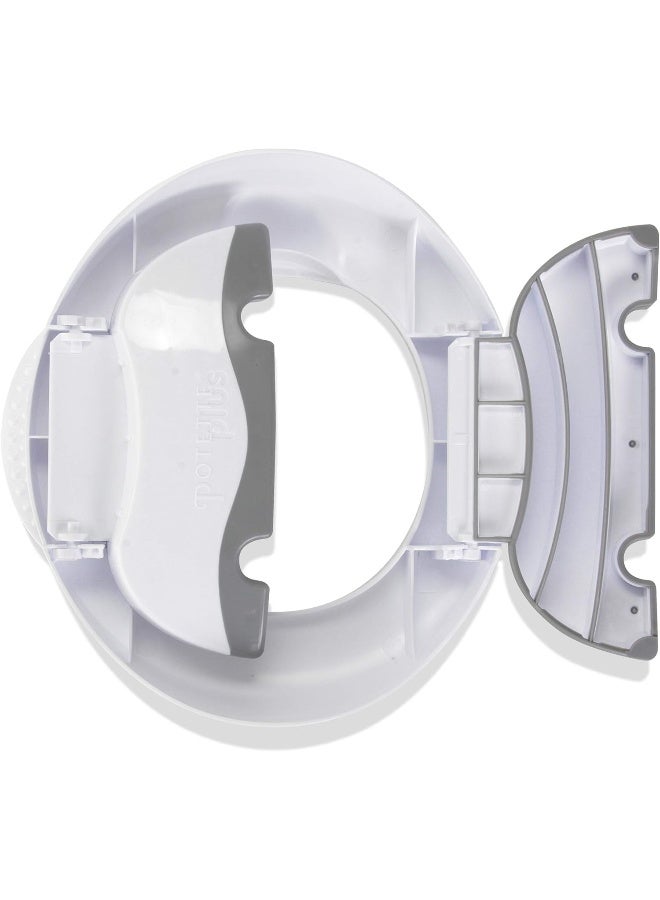Kalencom Potette Plus Premium 2 in 1 Travel Potty and Toilet Seat Trainer Ring with Built in Pee Guard and Easy-Grip Handles - Image 4