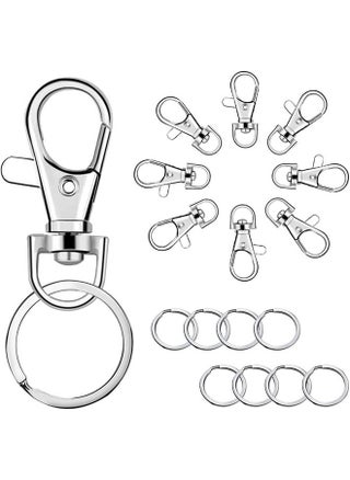 50 PCS Keychain Hooks with Key Rings, Keychain Clip Hooks With Rings for Lanyard Jewelry Making DIY Crafts(25 PCS Metal Lobster Claw Clasps + 25 PCS Split Key Rings) - pzsku/ZA273EC4BA092CCF29947Z/45/_/1692857854/d11bf057-61c4-4898-b0ae-d52fcf51fabd