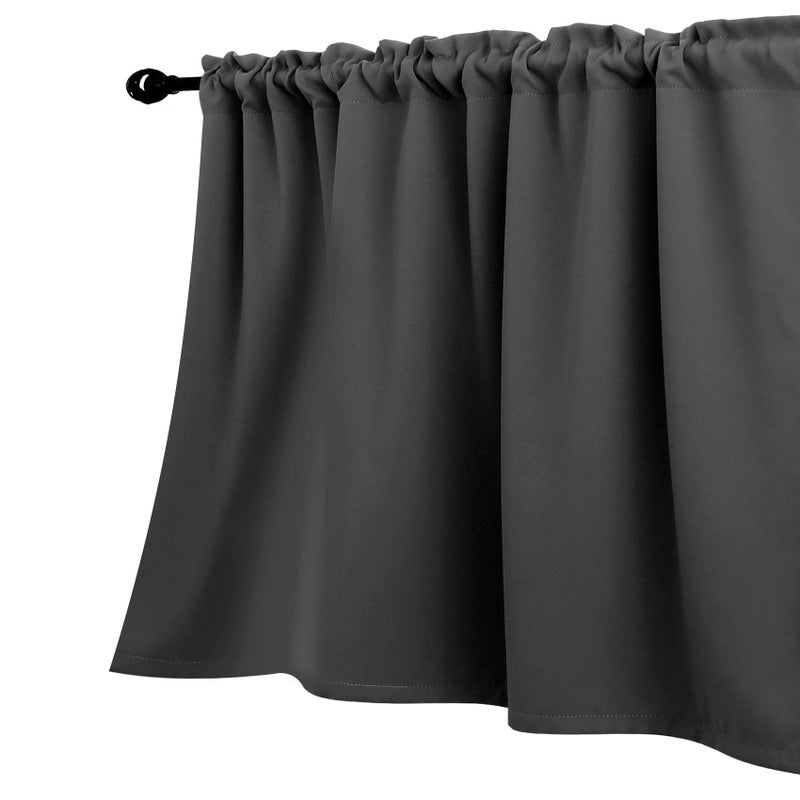 KOUFALL KOUFALL Basement Window Curtains18 Inch Length Small Blackout Mini Blinds for Transom Windows Well Covers CafeCharcoal Dark Grey 