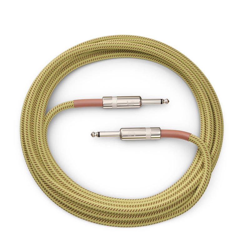 D'Addario Guitar Cable - Guitar Lead - Instrument Cable - Guitar Accessories - Custom Series Braided Cable - 10 Feet/3.05 Meters - Tweed - 1 Pack - Image 3