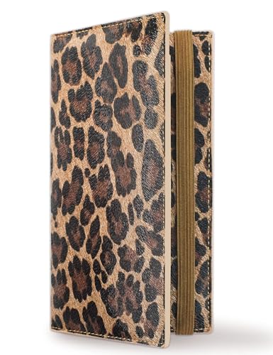 Zreal Checkbook Cover for Women, Dark Leopard — Premium Vegan Leather Holder for Personal Checks, Slim Design with Pen Loop, Clear Divider, Fits Top & Side-Tear Duplicate Checks - Image 1