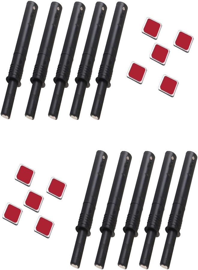 bjsdkff 10 Pcs Magnetic Cabinet Locks, Magnetic Cabinet Door Catch, Push to Open Cabinet Hardware, Cabinet Door Latch for Closure Cabinet Drawer Wardrobe Kitchen Door (Trumpet) - Image 1