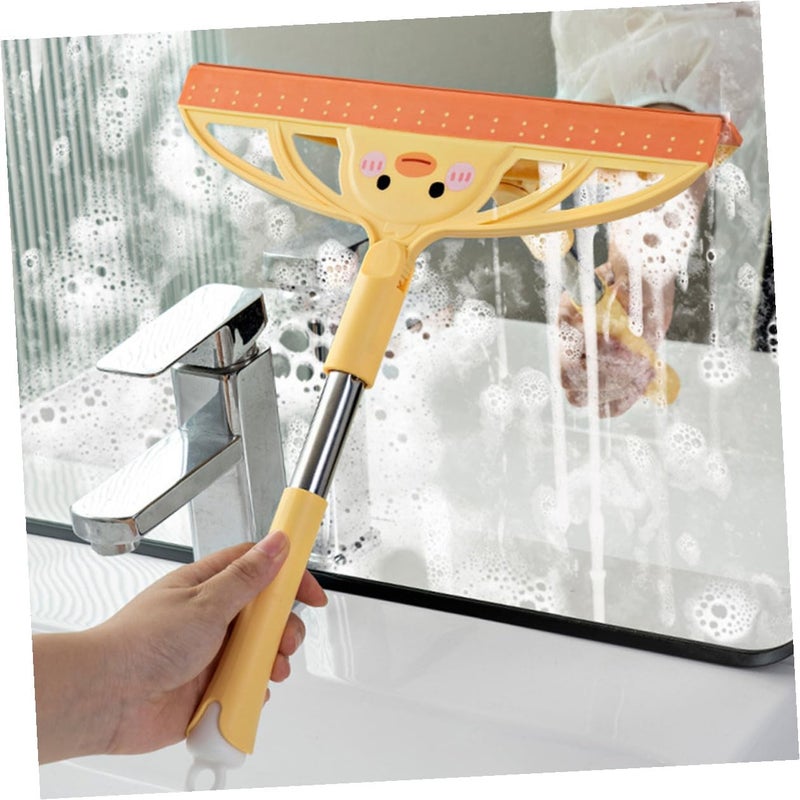 TOYANDONA 2pcs Shower and Car Windshield Squeegee Set, Small Mirror Cleaning Scraper Tools for Bathroom, Window, and Rv Surfaces, Yellow and Green Sturdy Plastic Handles - Image 4