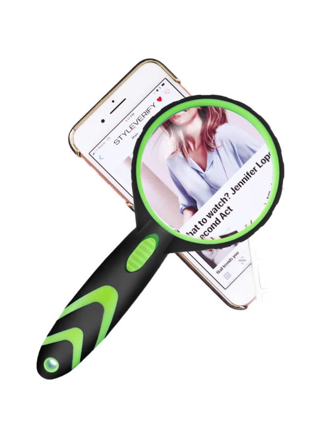 MIXOUT Magnifying Glass With Led Light, High-Definition High-Magnification Portable Natural Observation Glass For Children, Students, And Elderly Reading - Image 1