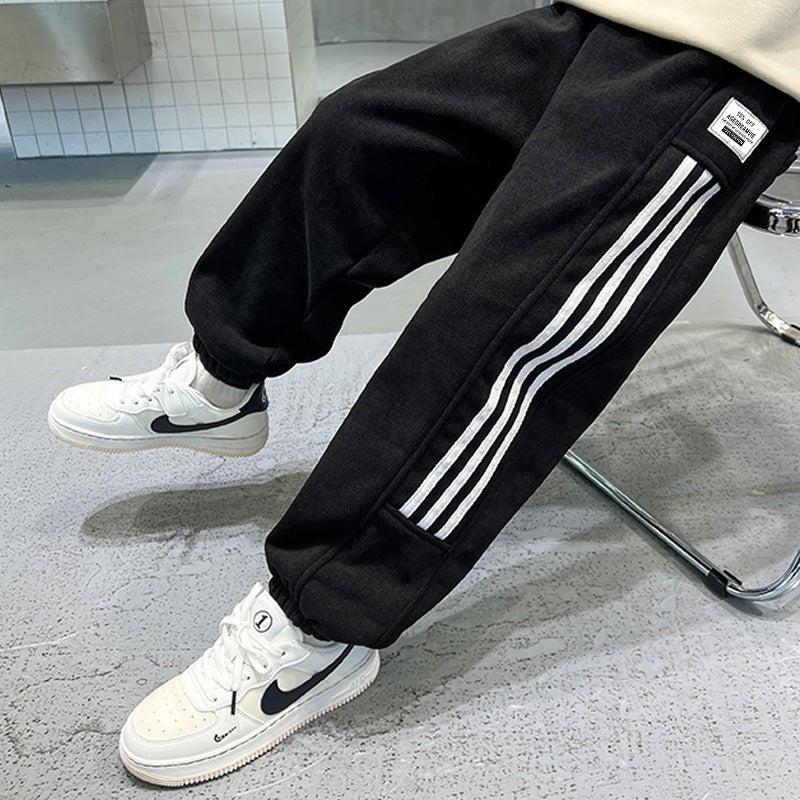 Boys' Casual Joker Fall/Winter Sports Pants Arrival Zhongda Children'S Fleece-Lined Thickened Warm Sweatpants Trousers - Image 5