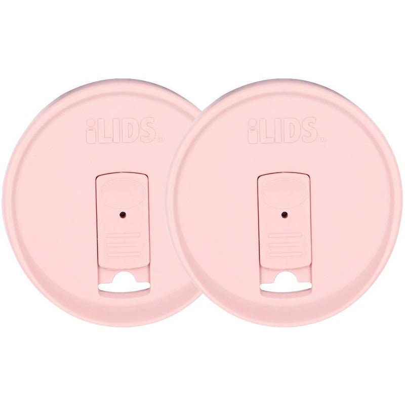 iLIDS Mason Jar Drink Lid Wide Mouth USA Made Pale Pink Pack of 2