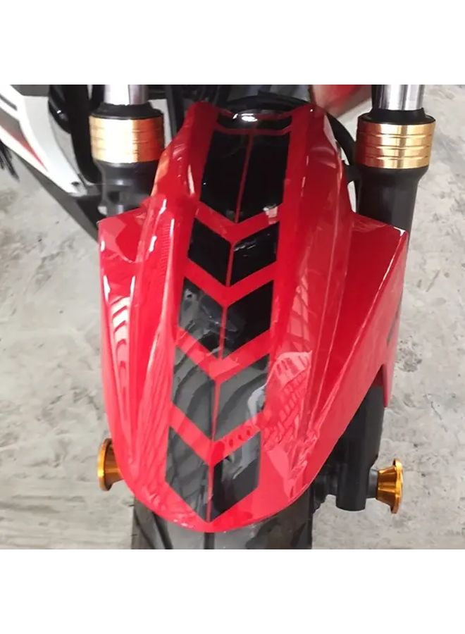 2pcs Motorcycle Fender Stickers With Arrow Stripe And Shield Decals Reflective Safety Wheel Decals Red Easy Peel And Stick Adhesive For Night Riding Visibility Motorcycle Accessories Decals And Graphics Helmet Accessories - Image 4