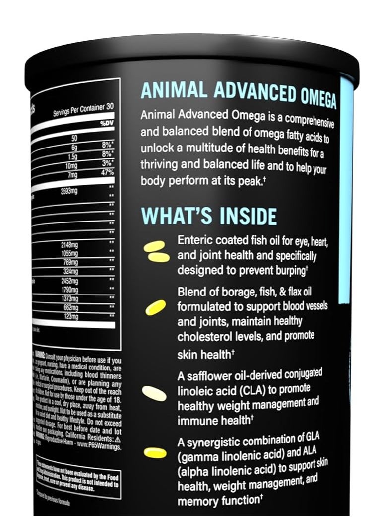 ANIMAL Advanced Omega-3 And EFAS - 30 Pack  - Image 3