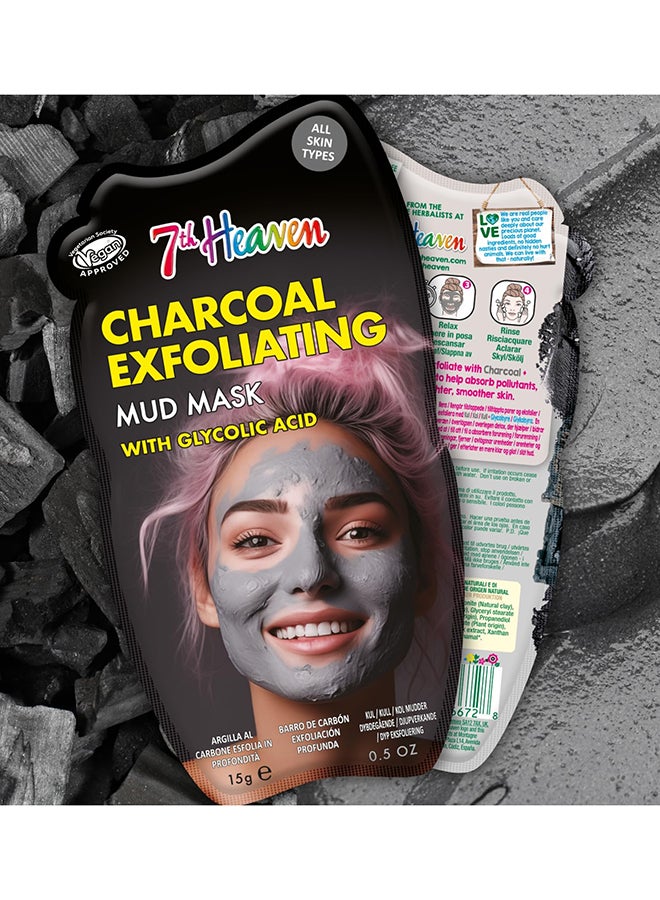 7th Heaven Charcoal Exfoliating Mud Mask 15g - Image 3