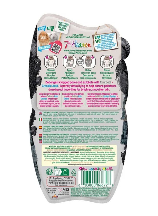 7th Heaven Charcoal Exfoliating Mud Mask 15g - Image 2