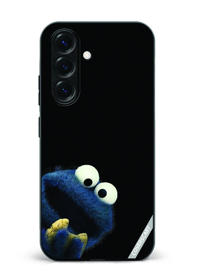 غطاء واقي لهاتف سامسونج جالاكسي A56 بشخصية كرتونية مع تصميم خلفية سوداء