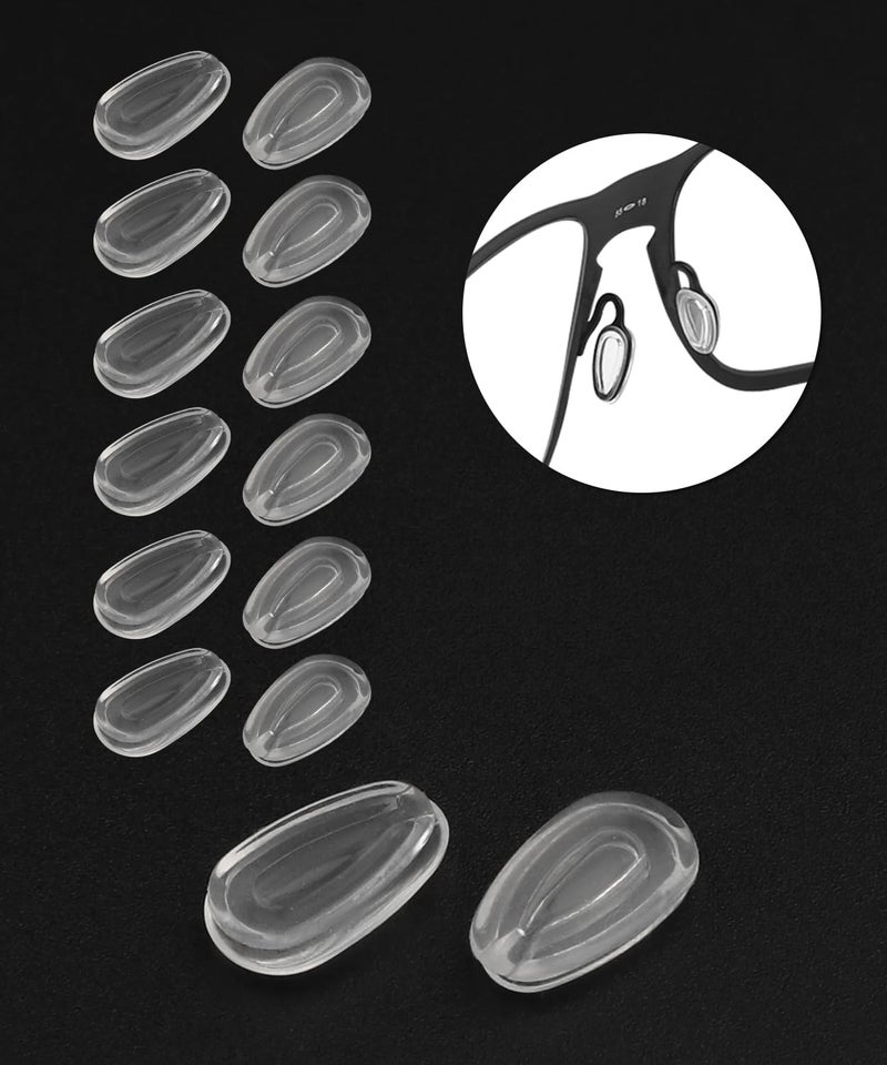 LenzProse 6 Pairs Replacement Nose Pads for Oakley EyeglassesSunglasses AntiSlip Clear Silicone Nose Pieces Guards Airbag Clip On Glasses Nose Pads - Image 3