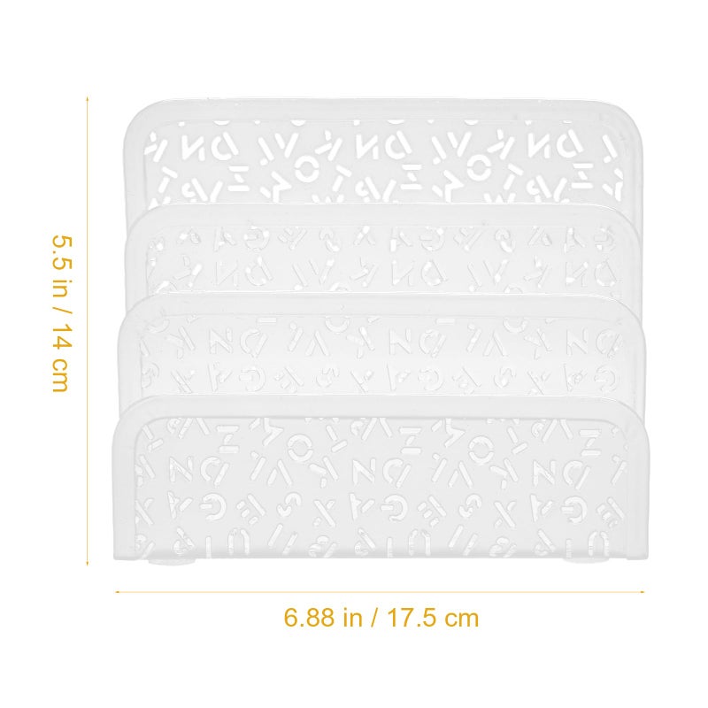 White Iron Desktop Letter Organizer Mail Holder With European Pattern For Office Storage - Image 3