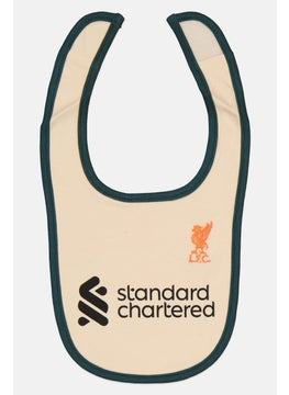 Liverpool Toddlers Boy Embroidered Logo Bibs, Beige  - Image 1