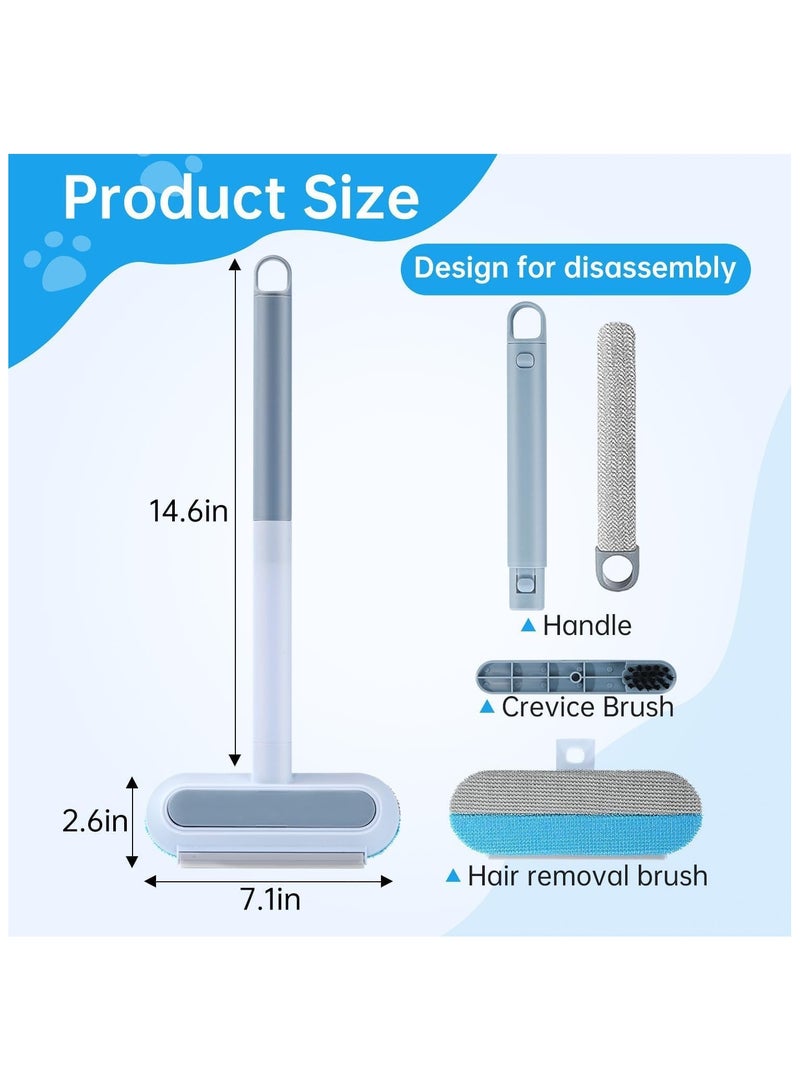 2pack Pet Hair Remover for Furniture,4 in1 Reusable Effective Lint Brush for Dog Cat Hair Extendable Multifunctional Double Sided Cleaning Tool,Gentle on Couches,Carpets Clothes,Bedding - Image 2