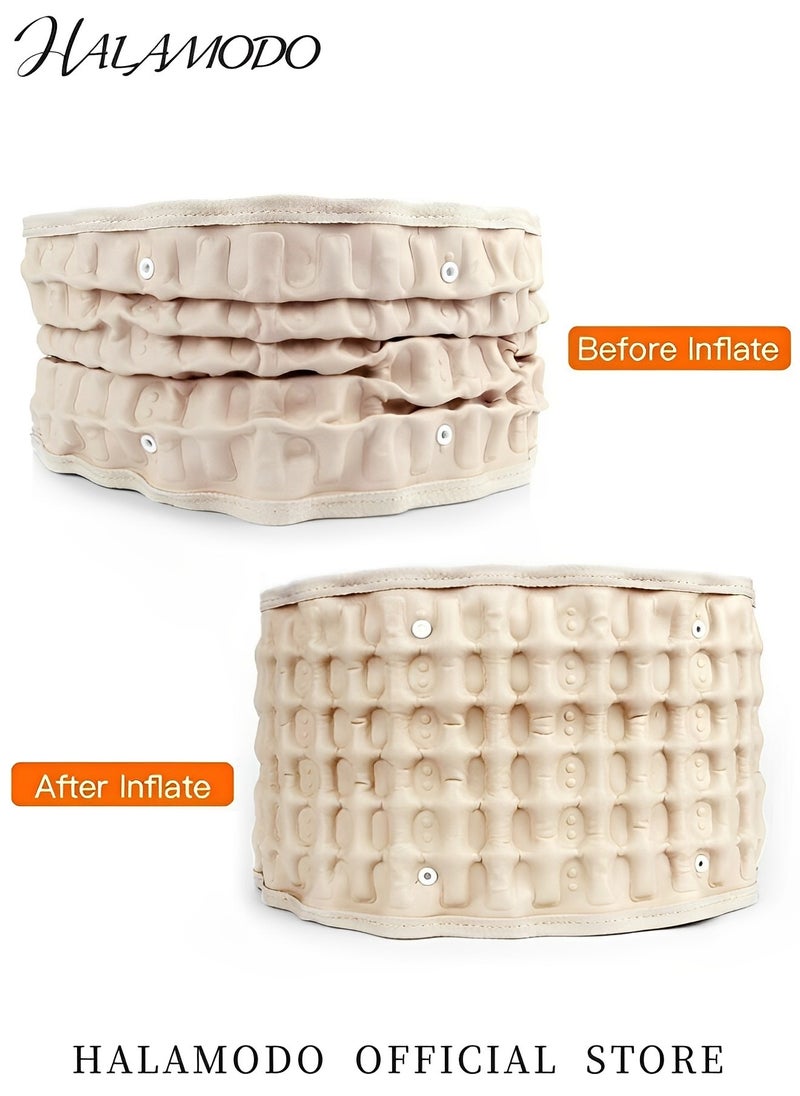 HALAMODO - Decompression Back Belt for Adult Lumbar Spine Support Belt with Short pump for Lower Back Pain Relief Lumbar Air Traction Device Fits Waist Size 29-49 Inches - Image 1