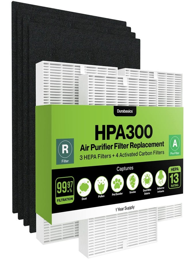 Durabasics 3 HEPA Filter Set for HPA300 Honeywell Air Purifier Filters & Honeywell HPA300 - Compatible with Air Purifier Replacement HPA 300 - Replacements for Filter R & HPA 300 Filter - Image 1