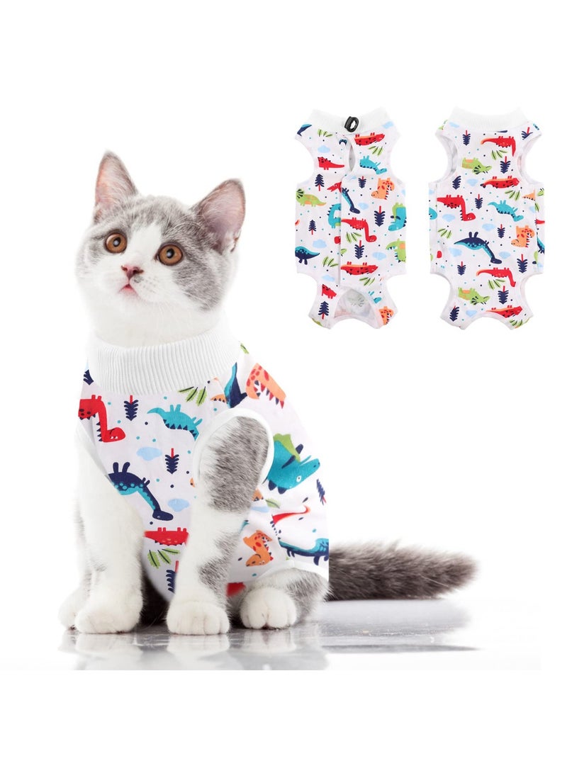 Excefore Cat Recovery Suit, Breathable Cat Surgery Recovery Suit, Cat Onesie for Cats After Surgery, Abdominal Wound Protector, Professional Bandages Cone E-Collar Alternative for Small Male & Female Pets - Image 1
