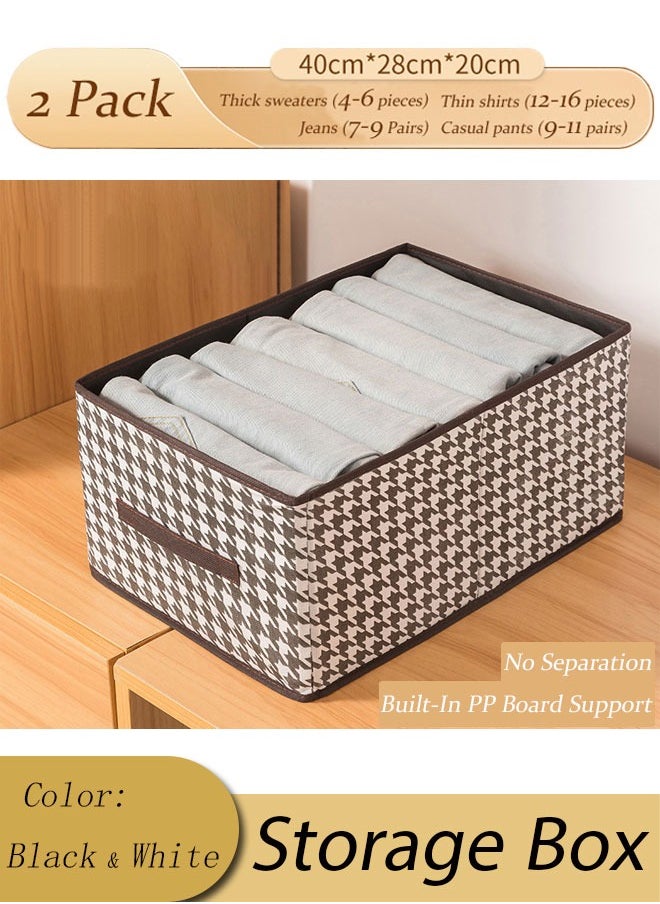 2 Pack Large Foldable Storage Box, Cube Washable Organizer Basket With Handles, Wardrobe Clothes Storage Bin, Visible Drawer Box, Clothes Blanket Box For Home, Office, Closet, 40x28x20cm - pzsku/ZA274A38FC7C3B1C55601Z/45/_/1729150709/67c585d0-65a0-42f6-8630-bdcbf77b7d45