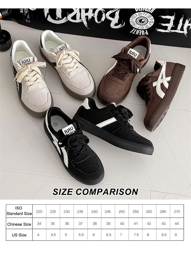 Archy Men's Retro Training Shoes - Classic Black/White Leather Sneakers with Cushioned Sole for Casual Wear & Light Sports  - Image 5